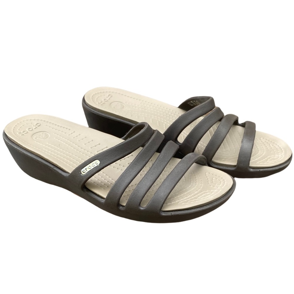 CROCS Brown Slide Sandals